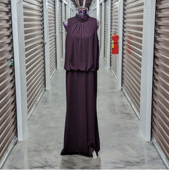 🥳HOST PICK🥳Collections by Lourea plum plus size gown - Picture 1 of 10